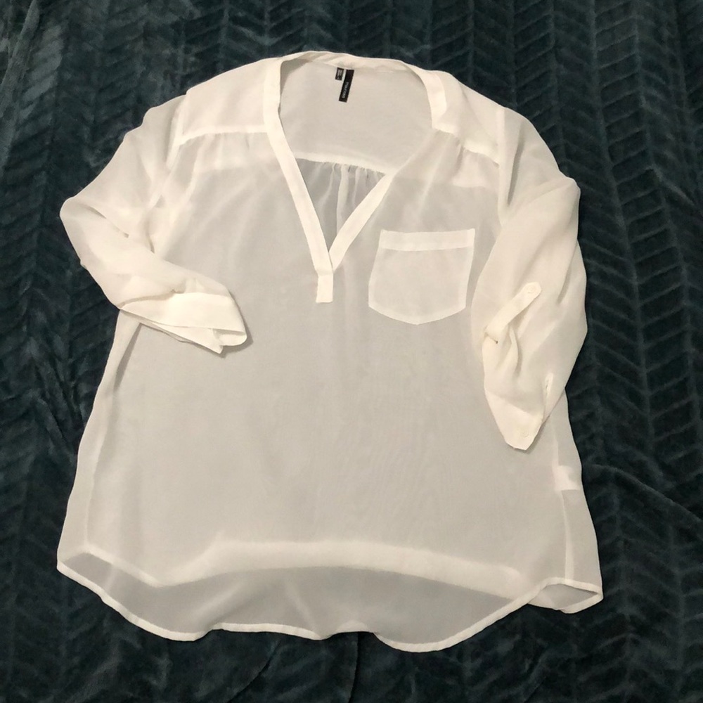 Stunning sheer white top